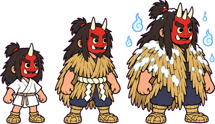ちび・なまはげ・荒鬼の3段階